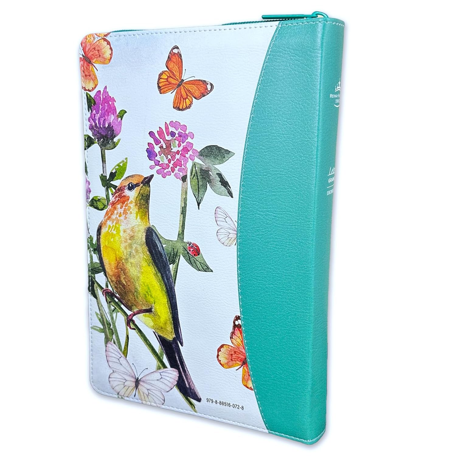 Biblia para Mujeres Letra Grande Reina Valera 1960 cubierta floral y mariposa con indice (Spanish Edition)