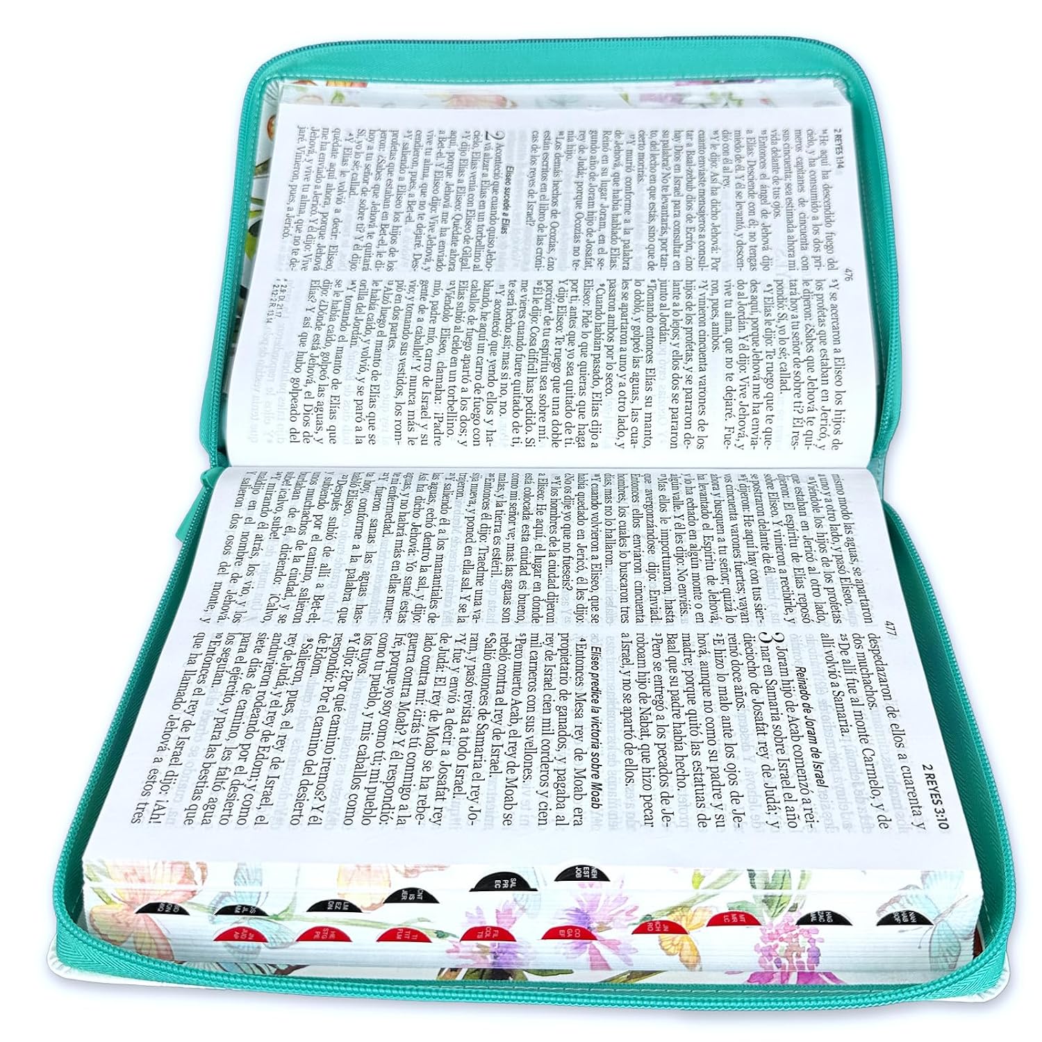 Biblia para Mujeres Letra Grande Reina Valera 1960 cubierta floral y mariposa con indice (Spanish Edition)
