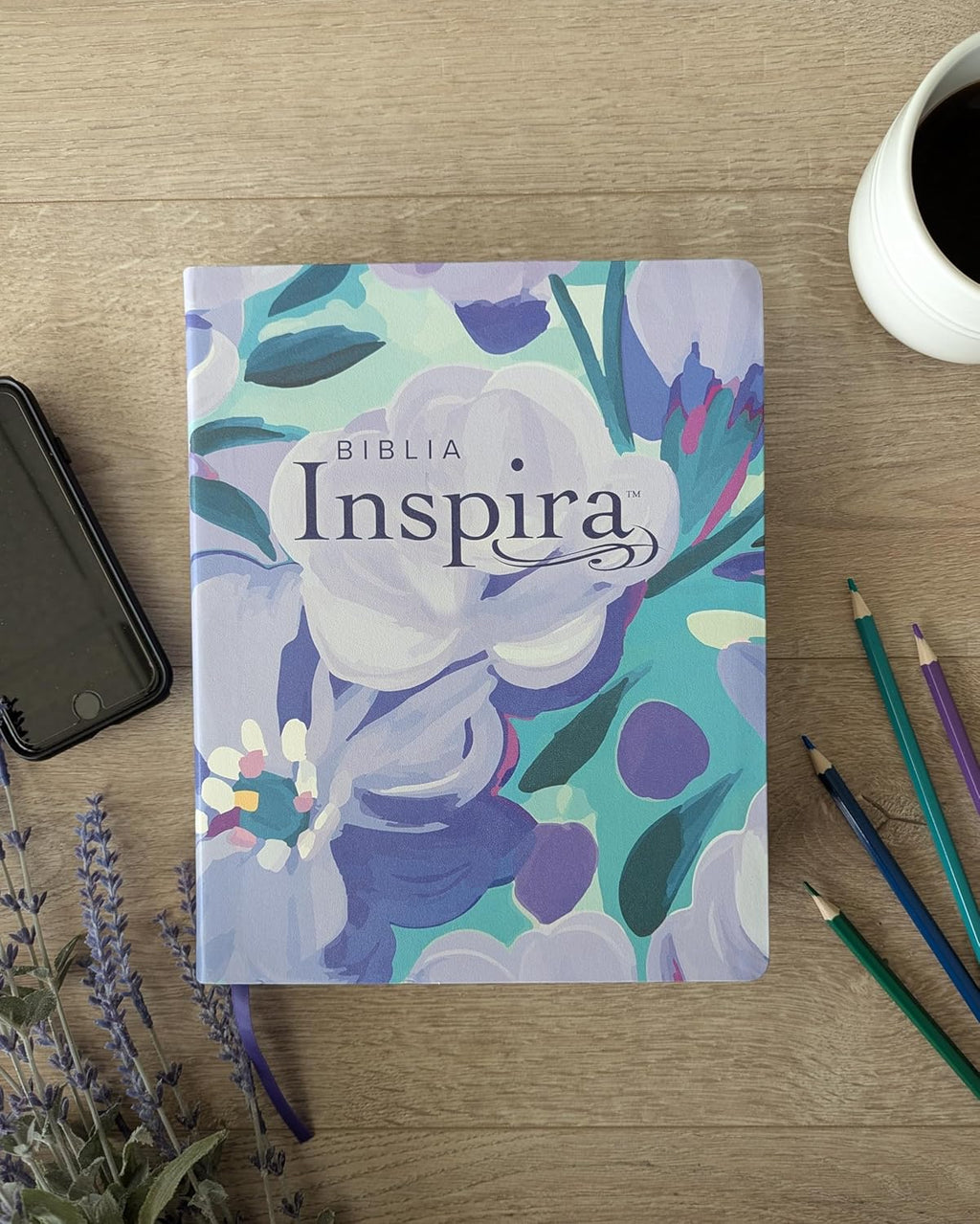Biblia Inspira NTV, letra grande con Filament (SentiPiel, Ramo azul) (Spanish Edition)